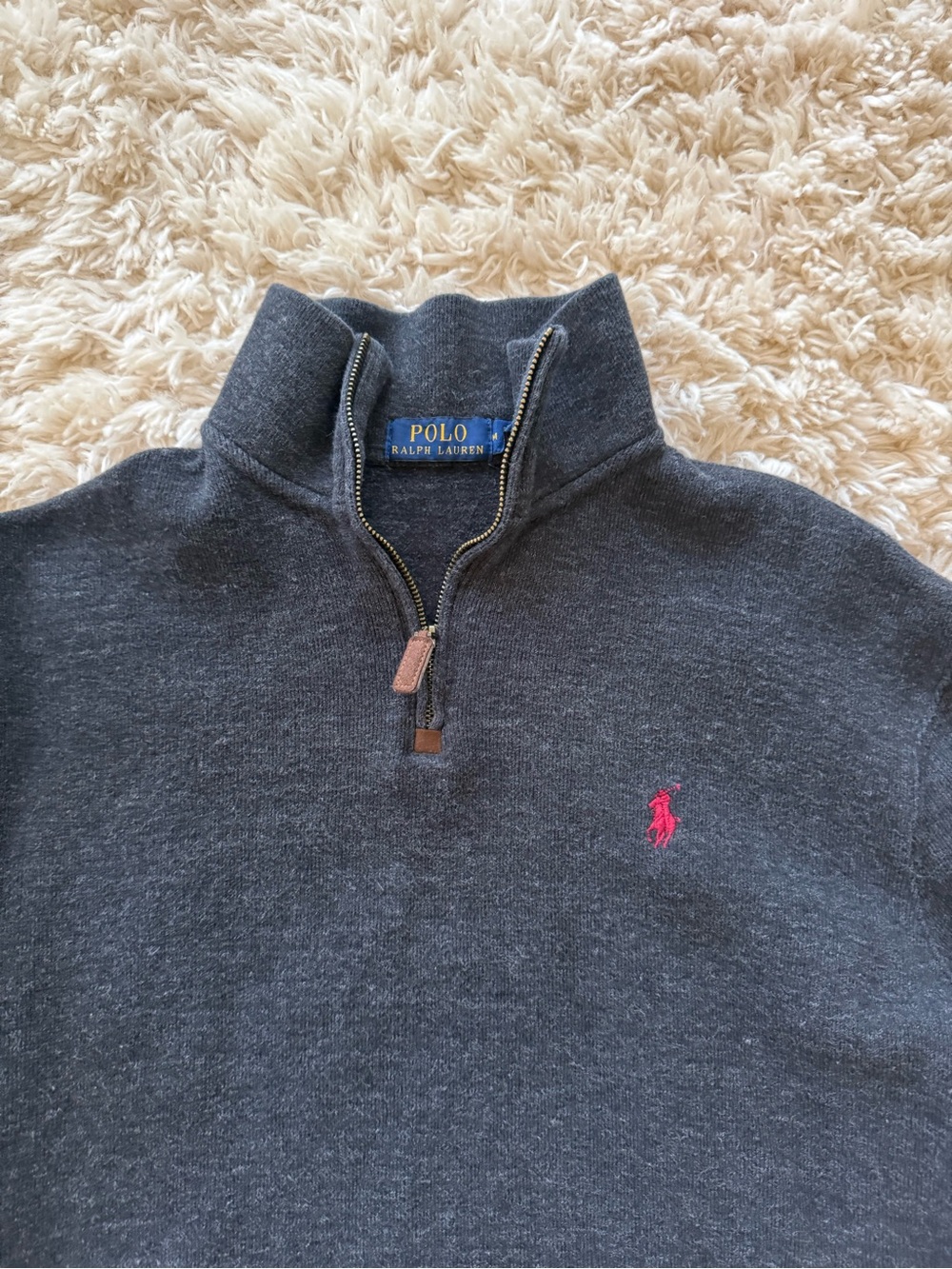 Polo Ralph Lauren grey pullover men’s size medium - Picture 3 of 4